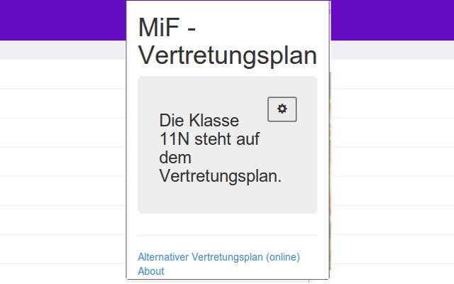 MiF Vertretungsplan  from Chrome web store to be run with OffiDocs Chromium online