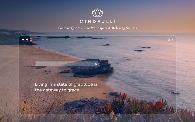 Mindfulli Quotes with Live Wallpapers La nueva pestaña de la tienda web de Chrome se ejecutará con OffiDocs Chromium en línea