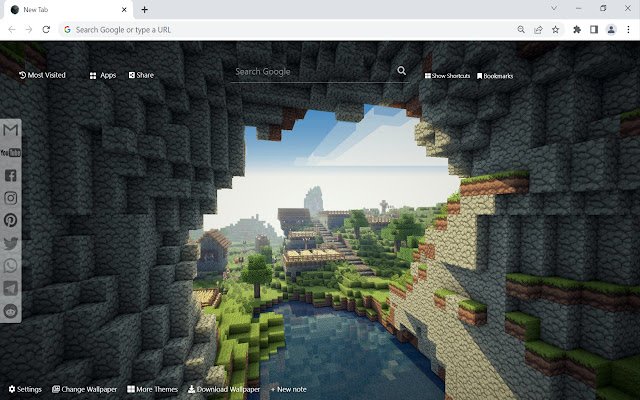 Minecraft-Hintergrundbild aus dem Chrome-Webshop, das mit OffiDocs Chromium online ausgeführt werden kann