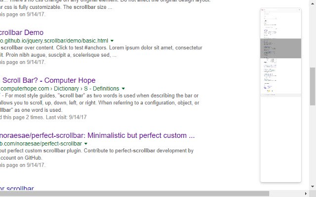 Minimap Scrollbar  from Chrome web store to be run with OffiDocs Chromium online