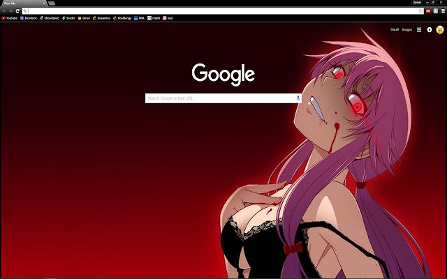 Mirai Nikki Yandere Theme  from Chrome web store to be run with OffiDocs Chromium online