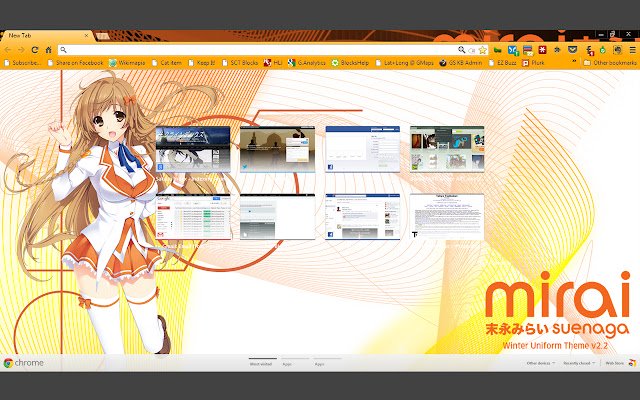 Mirai Suenaga Winter Uniform Theme v2.2  from Chrome web store to be run with OffiDocs Chromium online