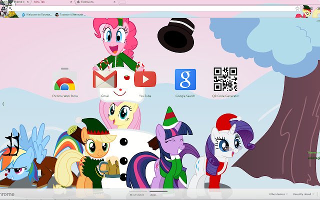 MLP Christmas Theme  from Chrome web store to be run with OffiDocs Chromium online