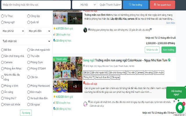 Mầm non quận Thanh Xuân KiddiHub  from Chrome web store to be run with OffiDocs Chromium online