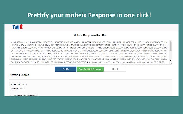 Mobeix Response Formatter  from Chrome web store to be run with OffiDocs Chromium online