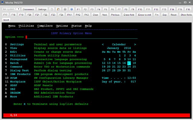 Mocha TN3270 จาก Chrome เว็บสโตร์ที่จะทำงานร่วมกับ OffiDocs Chromium ออนไลน์