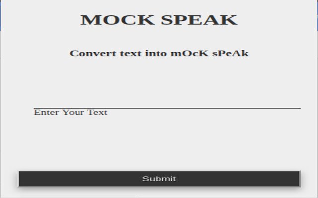 Mock Speak  from Chrome web store to be run with OffiDocs Chromium online