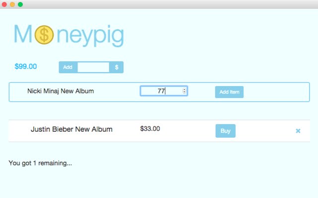 Moneypig  from Chrome web store to be run with OffiDocs Chromium online