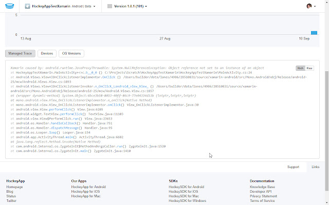 Chrome ウェブストアの MonoSymbolicateHelper HockeyApp が OffiDocs Chromium でオンラインで実行可能