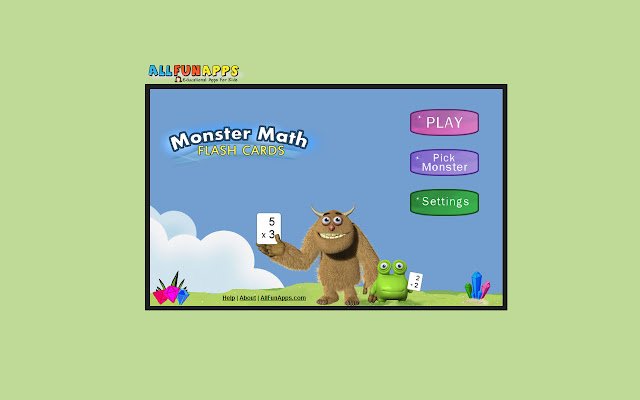 Monster Math Flash Cards  from Chrome web store to be run with OffiDocs Chromium online