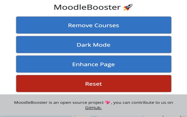 MoodleBooster จาก Chrome เว็บสโตร์ที่จะทำงานร่วมกับ OffiDocs Chromium ออนไลน์