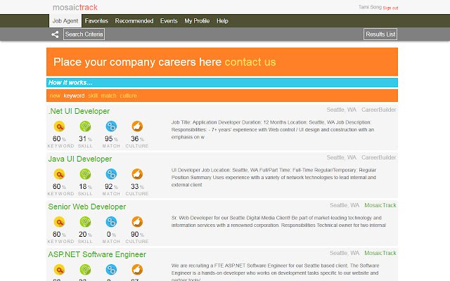 MosaicTrack Job Search and Career Agent  from Chrome web store to be run with OffiDocs Chromium online