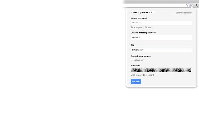 Motornyy Passwords  from Chrome web store to be run with OffiDocs Chromium online