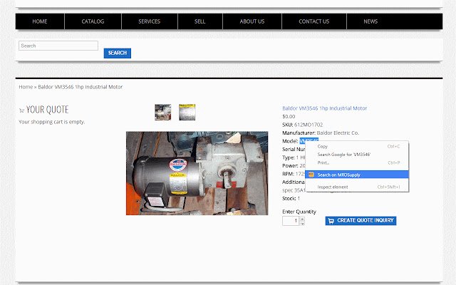 MROSupply Search מחנות האינטרנט של Chrome שיופעל עם OffiDocs Chromium באינטרנט