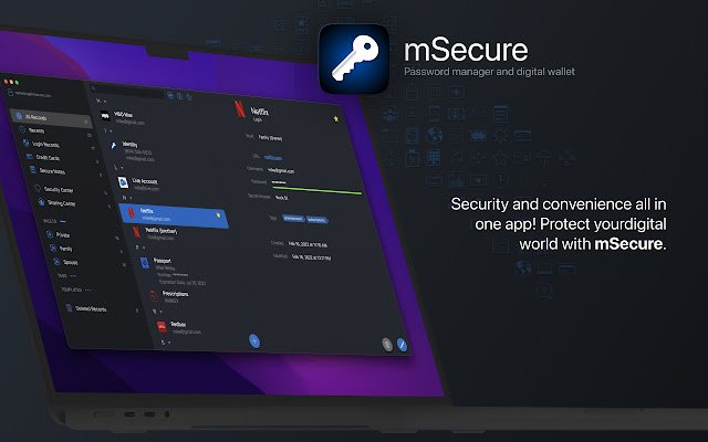 mSecure  from Chrome web store to be run with OffiDocs Chromium online