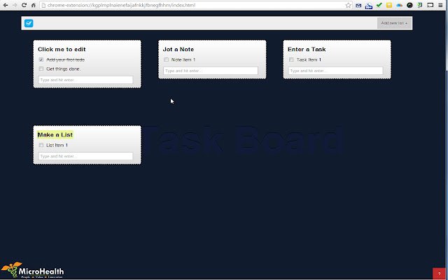 mTask Board  from Chrome web store to be run with OffiDocs Chromium online