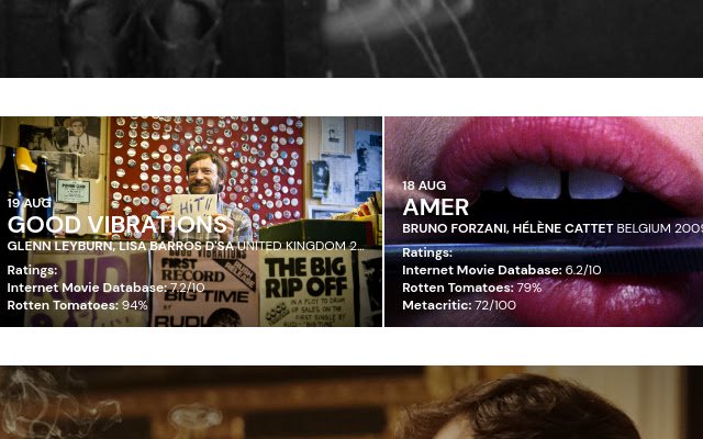 Mubi Score  from Chrome web store to be run with OffiDocs Chromium online