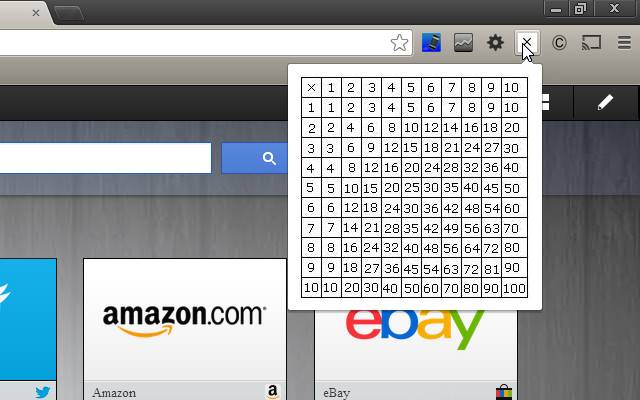 Tabella di moltiplicazione dal negozio web di Chrome da eseguire con OffiDocs Chromium online