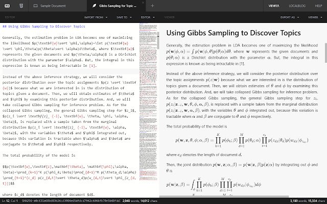 MultiTabs Markdown Editor  from Chrome web store to be run with OffiDocs Chromium online