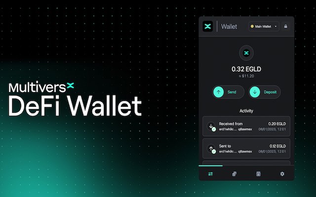 MultiversX DeFi Wallet  from Chrome web store to be run with OffiDocs Chromium online