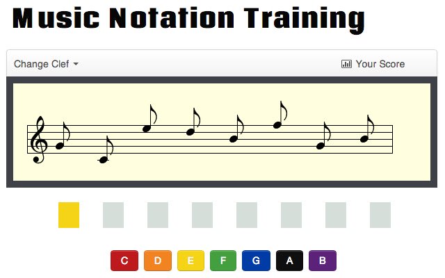 Music Notation Training  from Chrome web store to be run with OffiDocs Chromium online