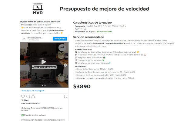 MVD Servicio Técnico  from Chrome web store to be run with OffiDocs Chromium online