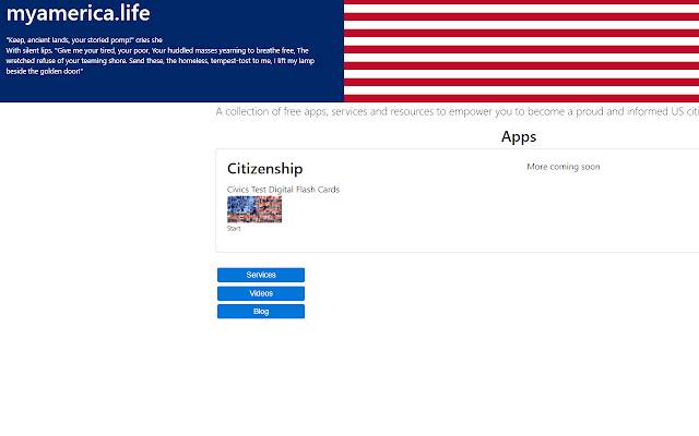 Chrome ウェブストアの myamerica.life を OffiDocs Chromium online で実行する