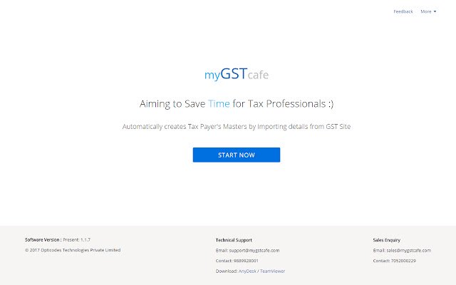 myGSTcafe de Chrome web store se ejecutará con OffiDocs Chromium en línea