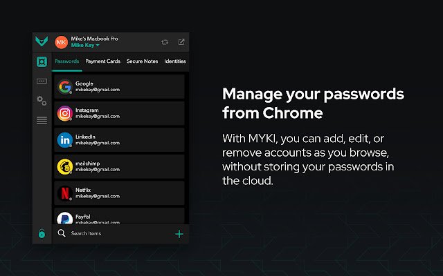 MYKI Password Manager  Authenticator  from Chrome web store to be run with OffiDocs Chromium online