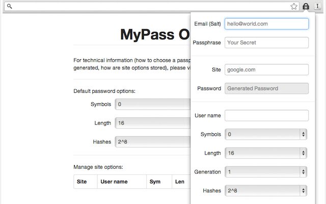 My Pass  from Chrome web store to be run with OffiDocs Chromium online