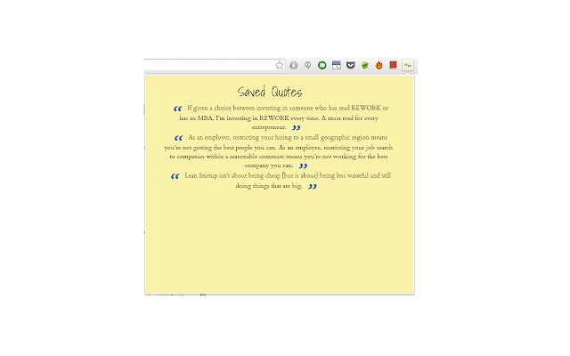My Quotes  from Chrome web store to be run with OffiDocs Chromium online