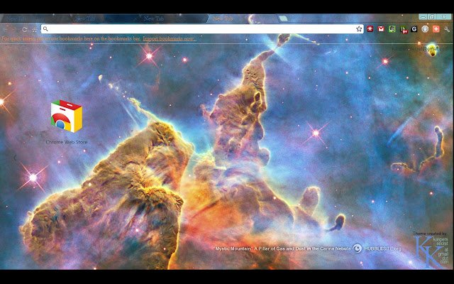 Tema Mystic Mountain dari toko web Chrome akan dijalankan dengan OffiDocs Chromium online