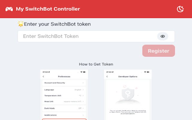 my switchbot controler  from Chrome web store to be run with OffiDocs Chromium online