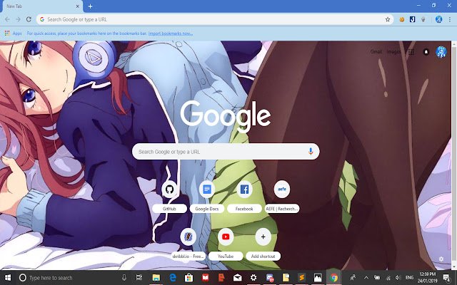 Nakano Miku  from Chrome web store to be run with OffiDocs Chromium online