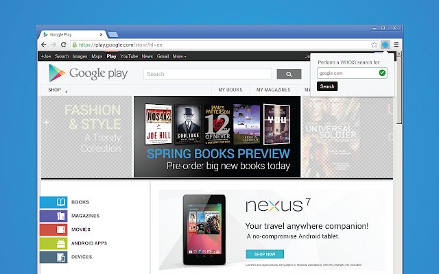 Namescout.com WHOIS Search Extension de la boutique en ligne Chrome doit être exécuté avec OffiDocs Chromium en ligne