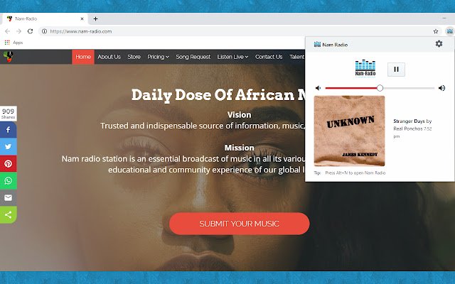 Nam Radio  from Chrome web store to be run with OffiDocs Chromium online