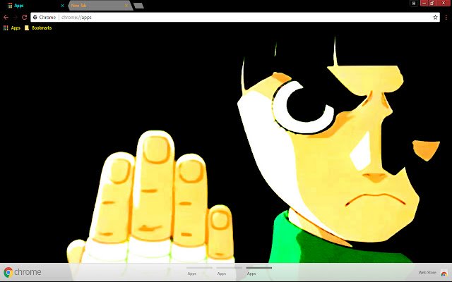 Naruto Rock Lee de la boutique en ligne Chrome sera exécuté avec OffiDocs Chromium en ligne