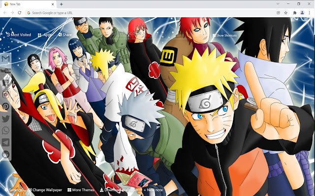 Naruto Shippuden Wallpaper HD New Tab  from Chrome web store to be run with OffiDocs Chromium online