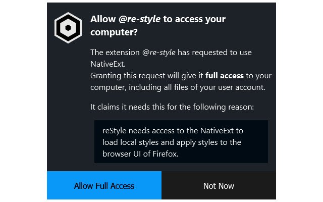 NativeExt dari toko web Chrome untuk dijalankan dengan OffiDocs Chromium online