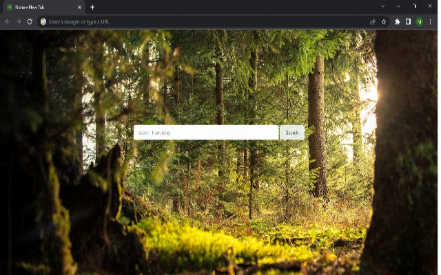 Nature New Tab de la boutique en ligne Chrome à exécuter avec OffiDocs Chromium en ligne