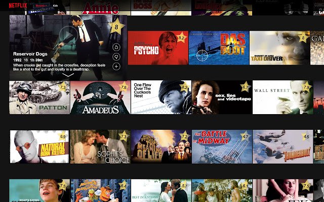 Netfix (Netflix Ratings)  from Chrome web store to be run with OffiDocs Chromium online