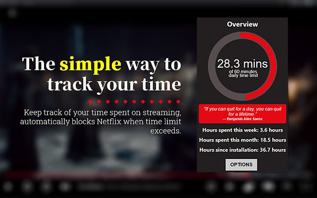 Netflix Addictector – Netflix Screen Time  from Chrome web store to be run with OffiDocs Chromium online