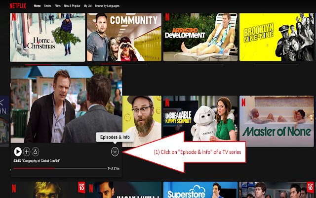 Chrome web mağazasından Netflix Episode Shuffle, OffiDocs Chromium çevrimiçi ile çalıştırılacak