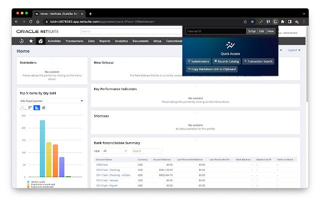 دسترسی سریع NetSuite از فروشگاه وب Chrome برای اجرا با OffiDocs Chromium به صورت آنلاین