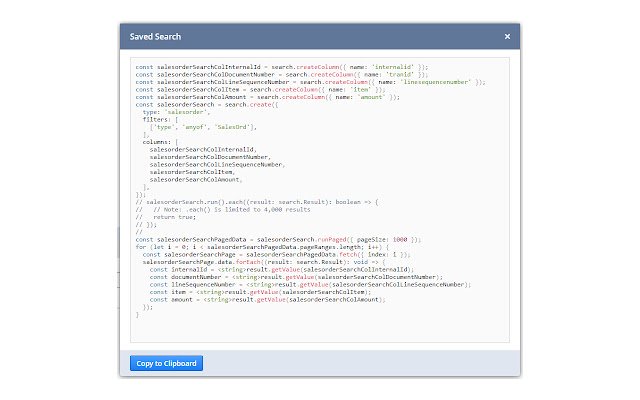 NetSuite :: Saved Search Export to SS 2.x  from Chrome web store to be run with OffiDocs Chromium online