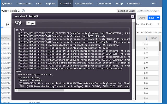 NetSuite: Workbook Export  from Chrome web store to be run with OffiDocs Chromium online