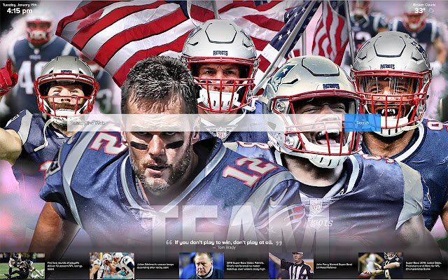 New England Patriots (unofficial) New Tab  from Chrome web store to be run with OffiDocs Chromium online