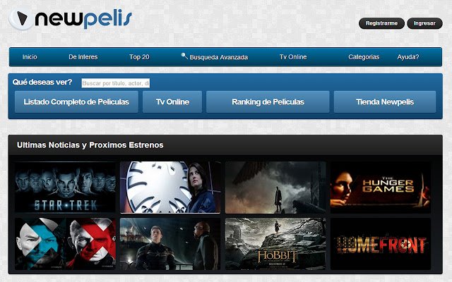 Newpelis Novedades  from Chrome web store to be run with OffiDocs Chromium online