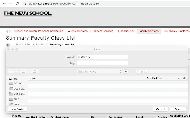 New School CSV Roster Generator  from Chrome web store to be run with OffiDocs Chromium online