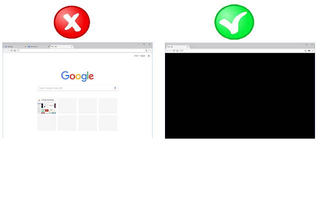 Neuer Tab „Blank Black Page“ aus dem Chrome Web Store zur Ausführung mit OffiDocs Chromium online